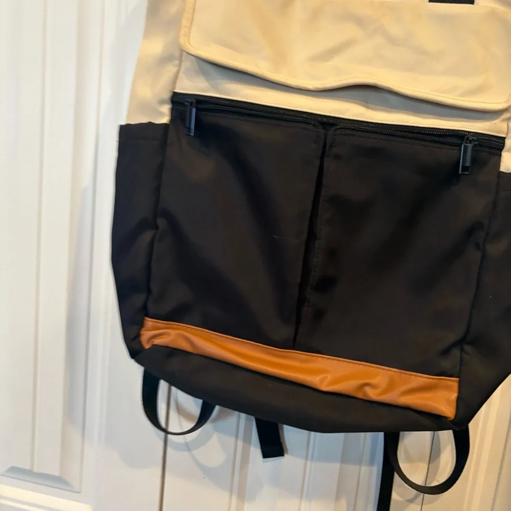 Cream And Black‎ Backpack